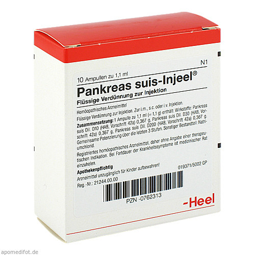 PANKREAS SUIS Injeel Ampullen