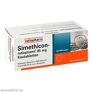 SIMETHICON-ratiopharm 85 mg Kautabletten