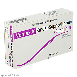 VOMEX A Kinder-Suppositorien 70 mg forte