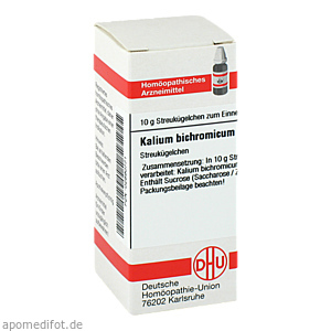 KALIUM BICHROMICUM D 6 Globuli