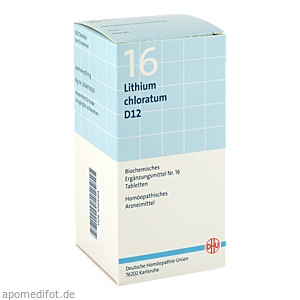 BIOCHEMIE DHU 16 Lithium chloratum D 12 Tabletten