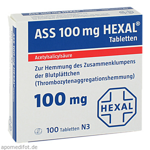 ASS 100 mg HEXAL Tabletten