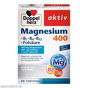 DOPPELHERZ Magnesium 400 mg Tabletten