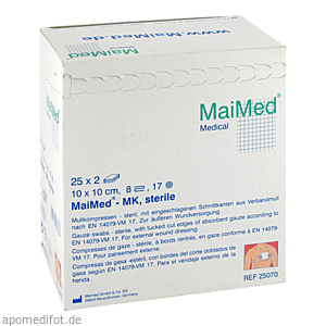 MULLKOMPRESSEN 10x10 cm steril 8fach