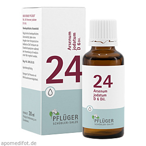 BIOCHEMIE Pflüger 24 Arsenum jodatum D 6 Tropfen