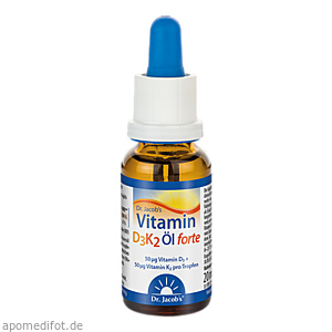VITAMIN D3K2 Öl forte 2000 I.E. D3+K2 Dr.Jacob's