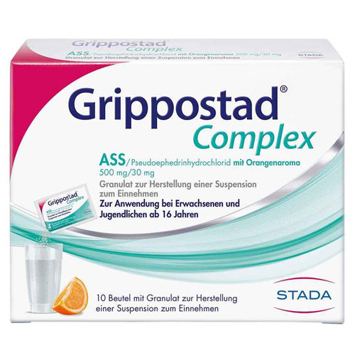 GRIPPOSTAD Complex ASS/Pseudoeph.500/30 mg Orange