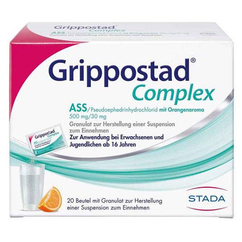 GRIPPOSTAD Complex ASS/Pseudoeph.500/30 mg Orange