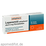 LOPERAMID-ratiopharm akut 2 mg Filmtabletten