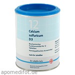 BIOCHEMIE DHU 12 Calcium sulfuricum D 3 Tabletten