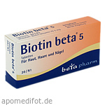 BIOTIN BETA 5 Tabletten
