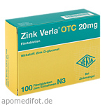 ZINK VERLA OTC 20 mg Filmtabletten