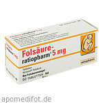 FOLSÄURE-RATIOPHARM 5 mg Tabletten