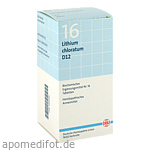 BIOCHEMIE DHU 16 Lithium chloratum D 12 Tabletten