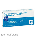 NARATRIPTAN-1A Pharma bei Migräne 2,5 mg Filmtabl.